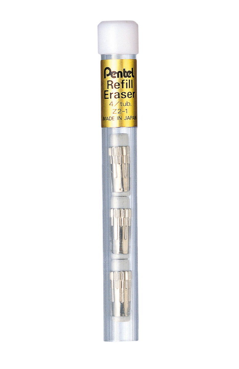 Pentel Radiergummi-Minen Nachfüllpack – 12 Röhren à 4 Stück, Für Druckbleistifte