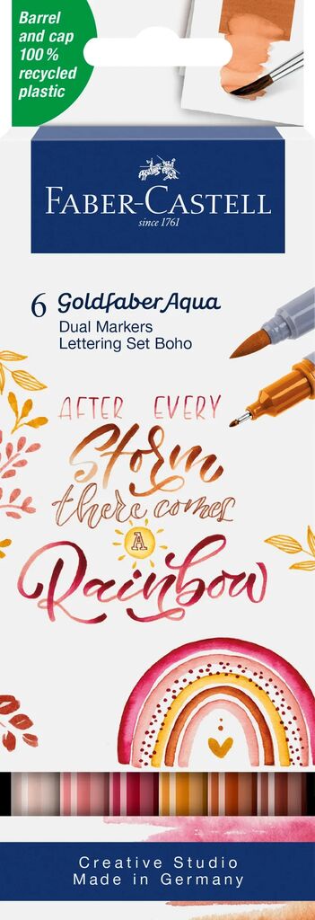Faber-Castell : Goldfaber Aqua Dual marker sæt - Boho