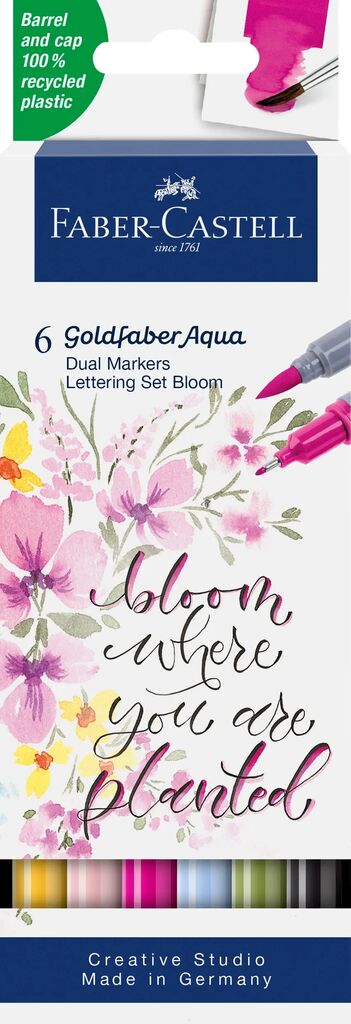 Faber-Castell : Goldfaber Aqua Dual marker sæt - Lettering