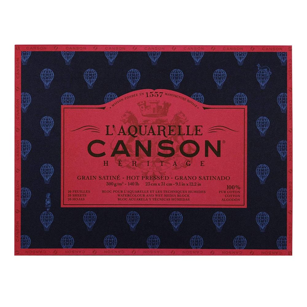 Canson : Héritage Akvarel Block 300gsm Hotpress