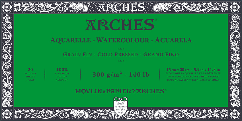 Arches : Aquarelle Block 300gsm Coldpress