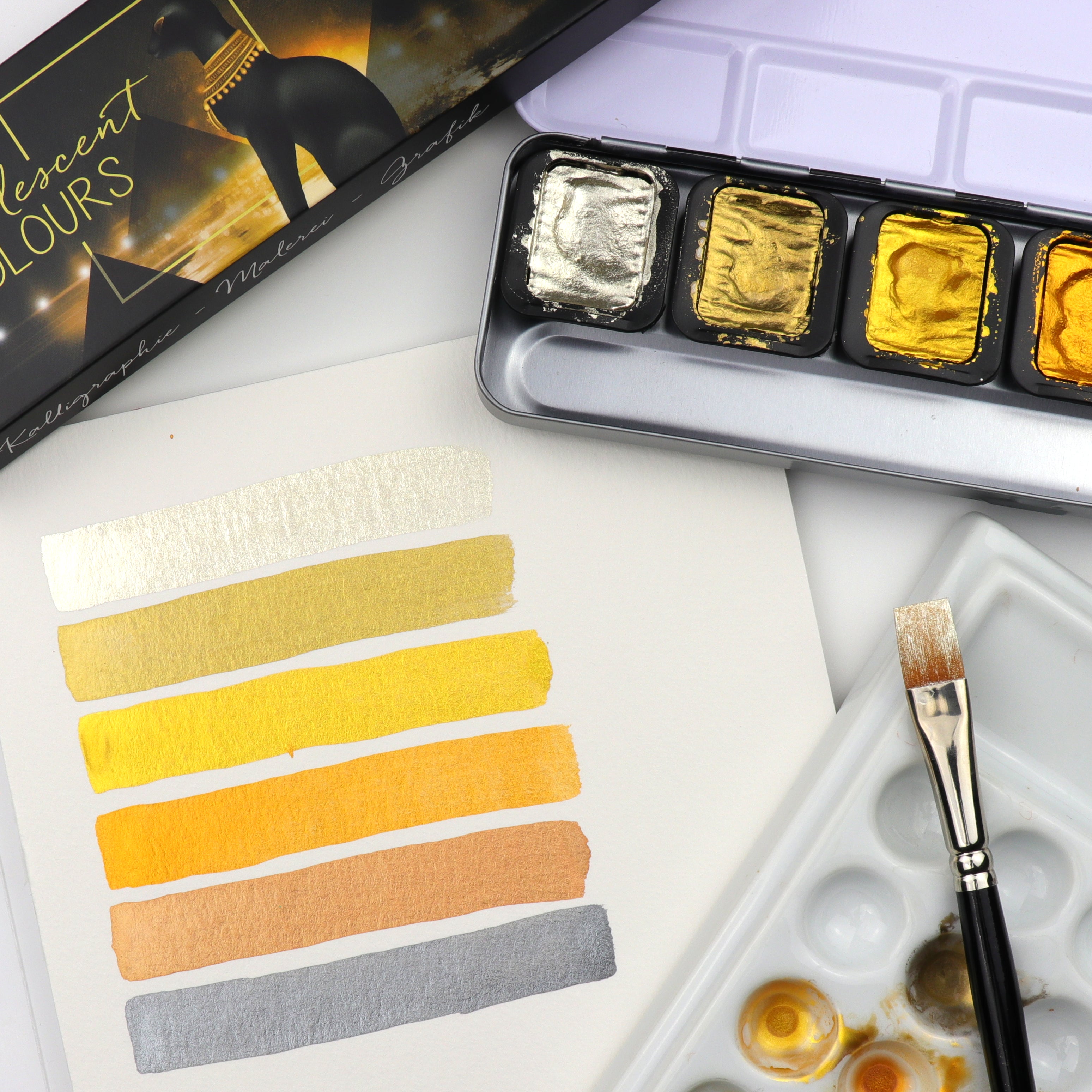 FINETEC : Premium Pearlescent watercolour set - Antique Tones