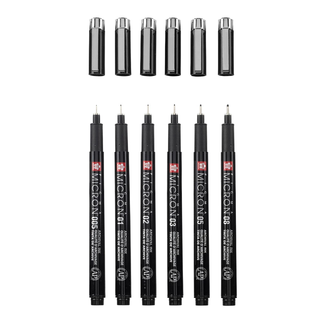 Sakura : Pigma Micron Black edition set - 6 stk.