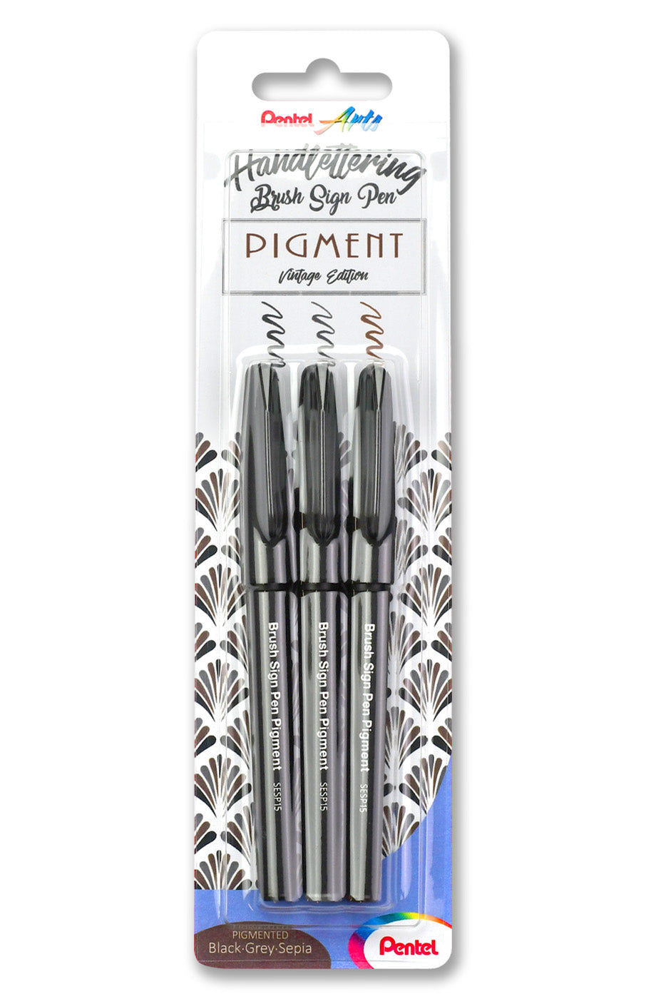 Pentel : Brush Sign Pen Pigment Set - Vintage