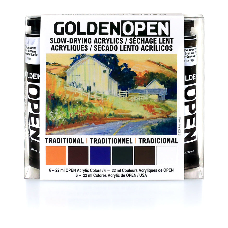 GOLDEN : OPEN Acrylics : 6 x 22ml