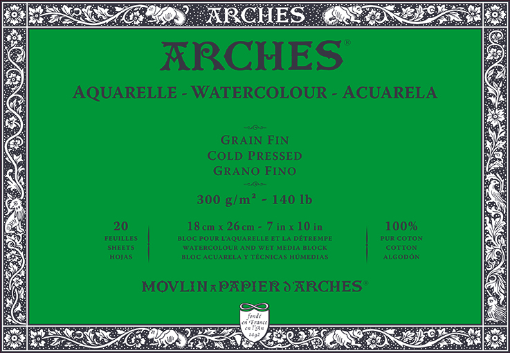 Arches : Aquarelle Block 300gsm