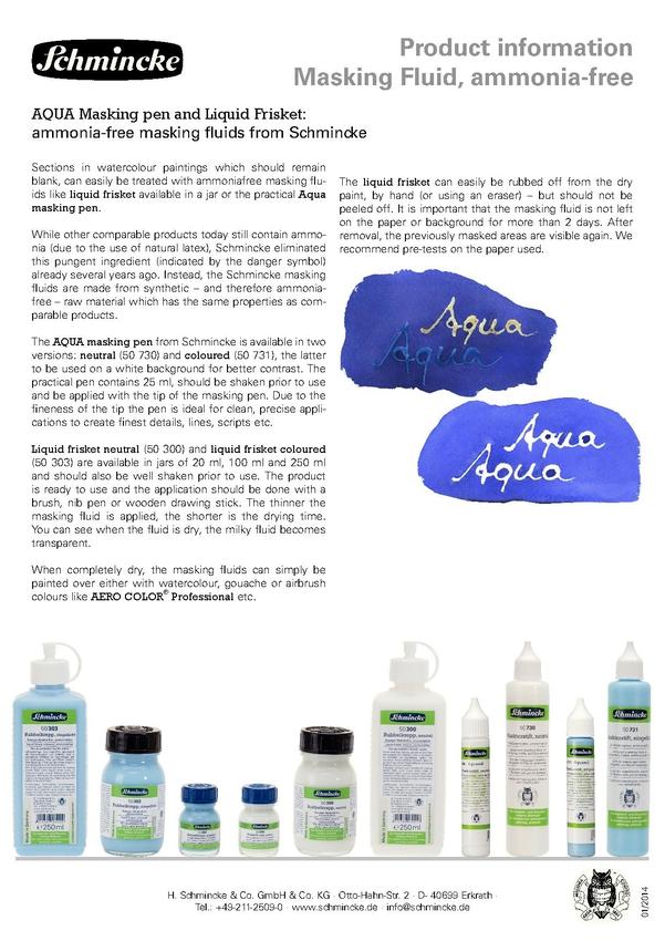Schmincke : Special edition Anthazite Liquid Frisket - 20ml